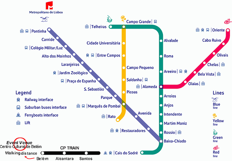 Mapas de Portugal, Mapa de Lisboa