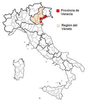 Véneto y Provincia de Venecia en Italia