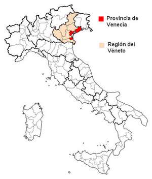 Vneto y Provincia de Venecia en Italia